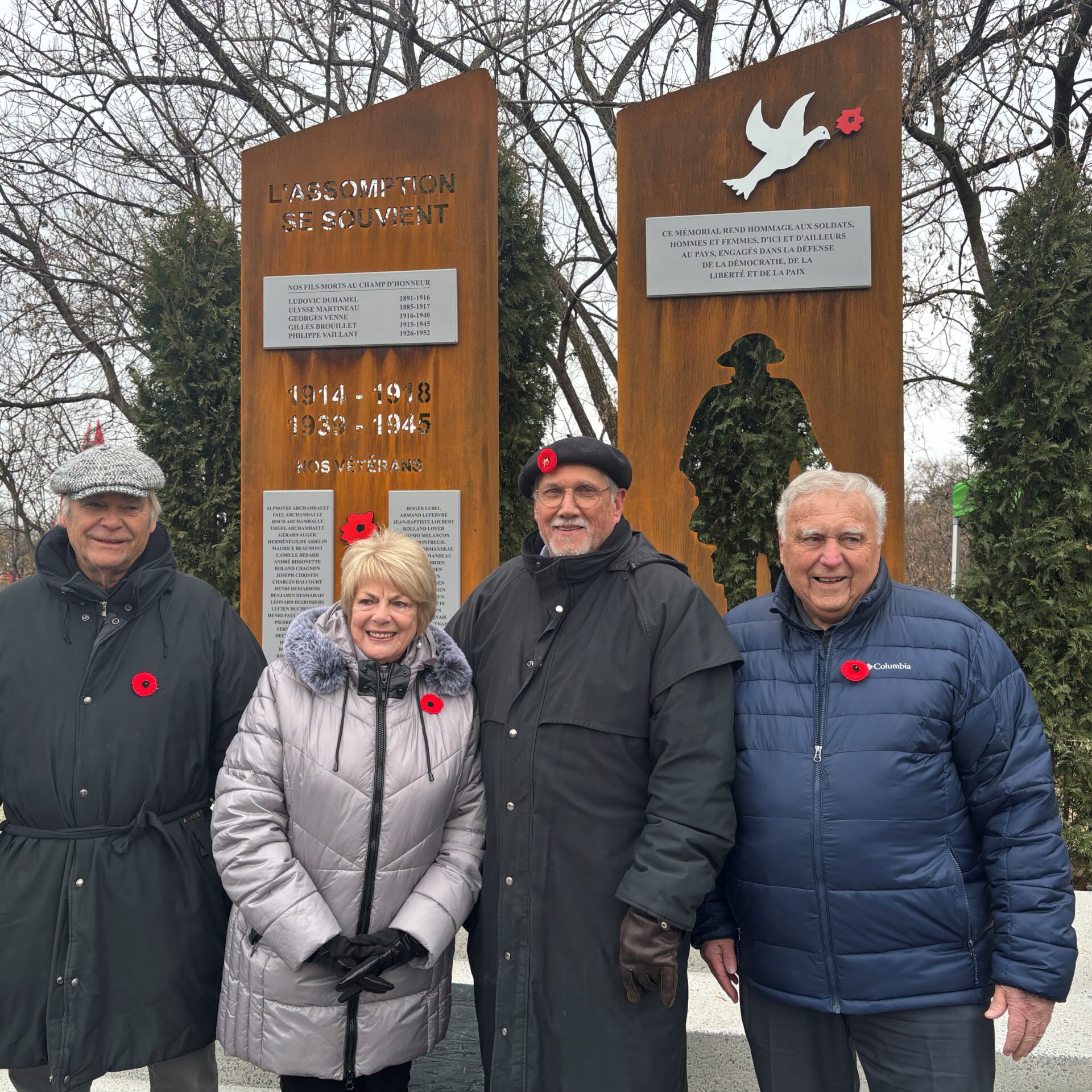 L’inauguration du nouveau Mémorial de L’Assomption, un monument est de toute beauté. Photo Médialo Pierre Chartier.
