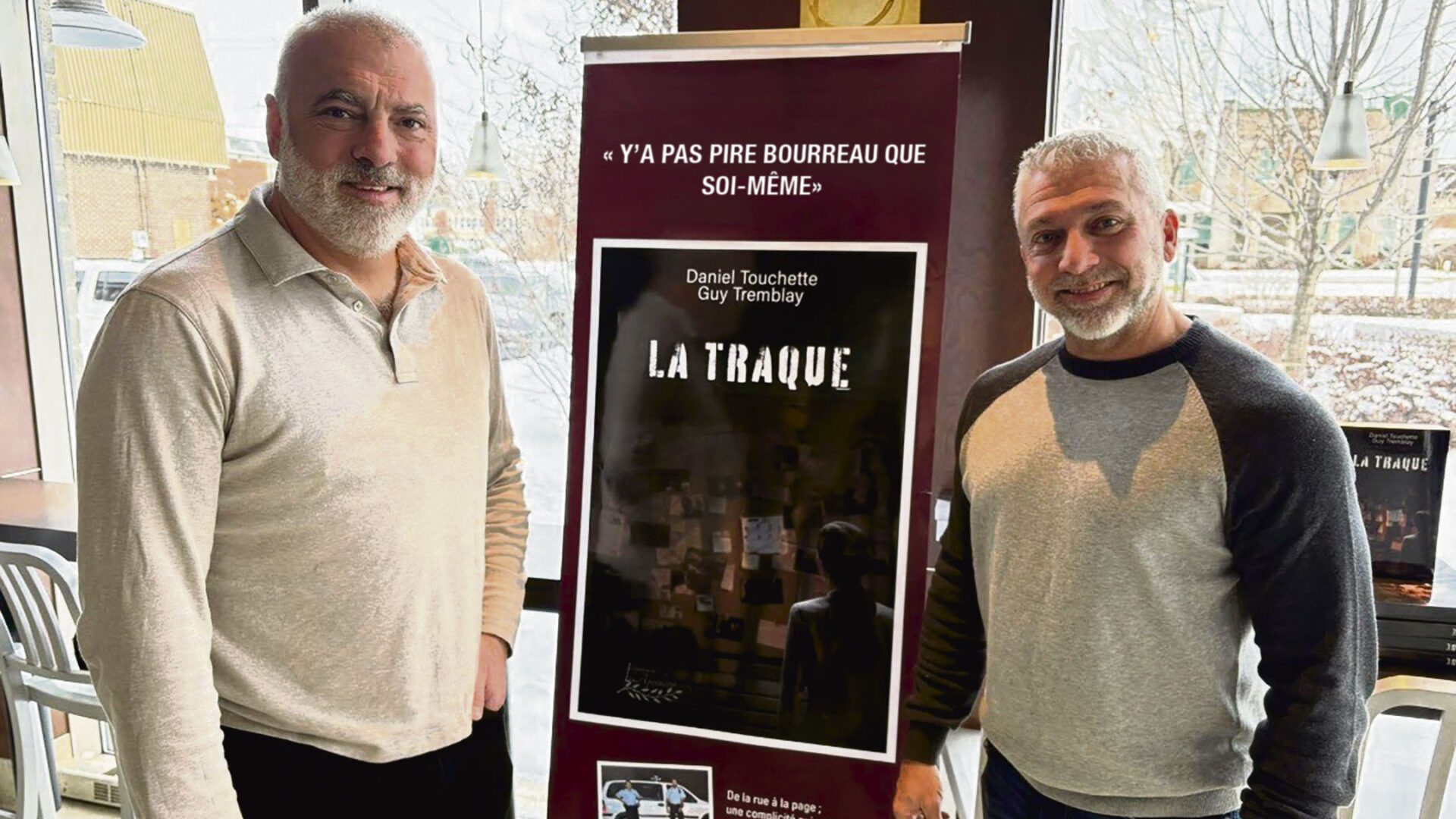 Daniel Touchette et Guy Tremblay ont écrit conjointement La Traque. (Photo gracieuseté)