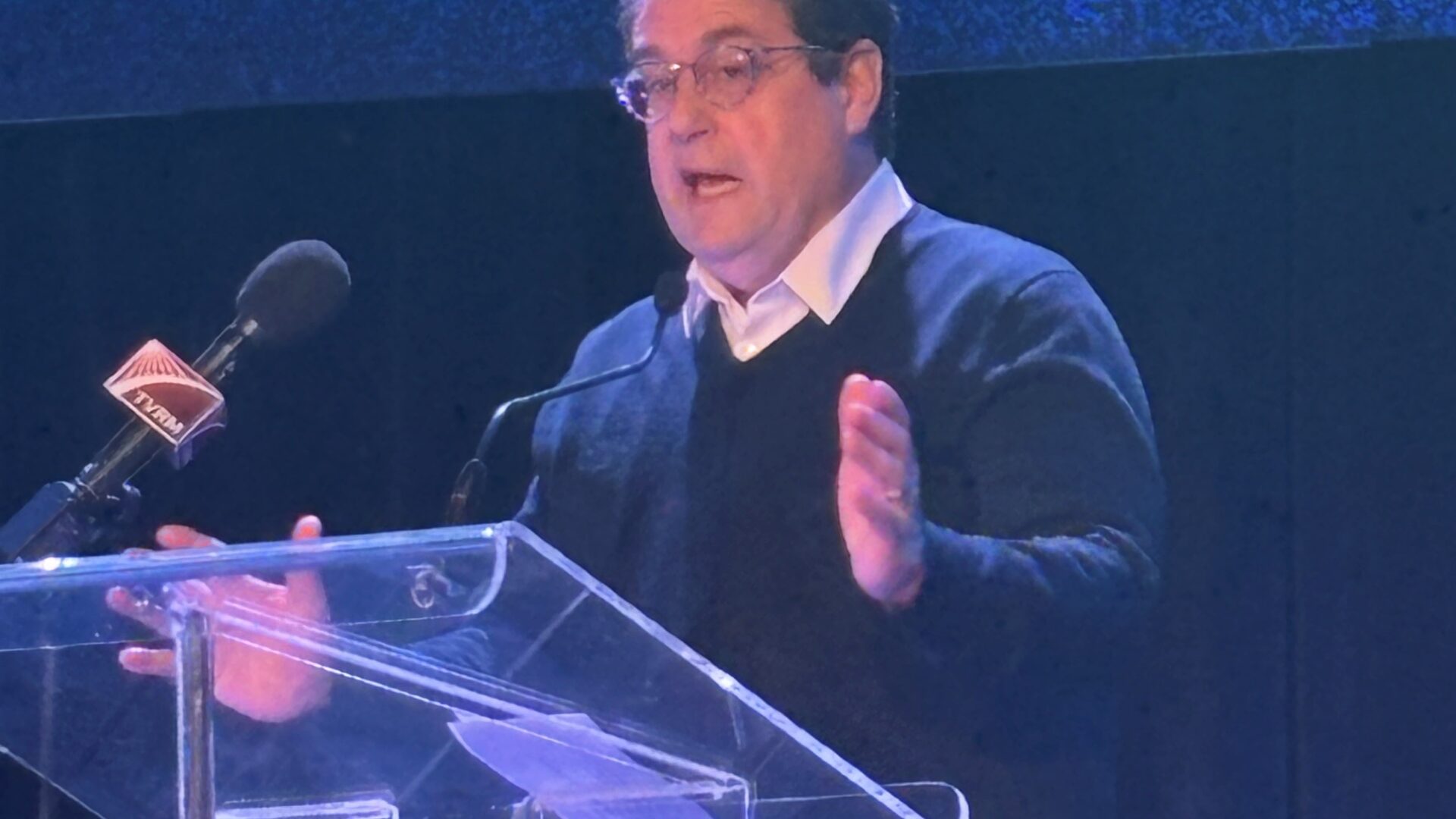 Bernard Drainville a parlé de moderniser la fonction publique. Photo Médialo - Pierre Chartier.