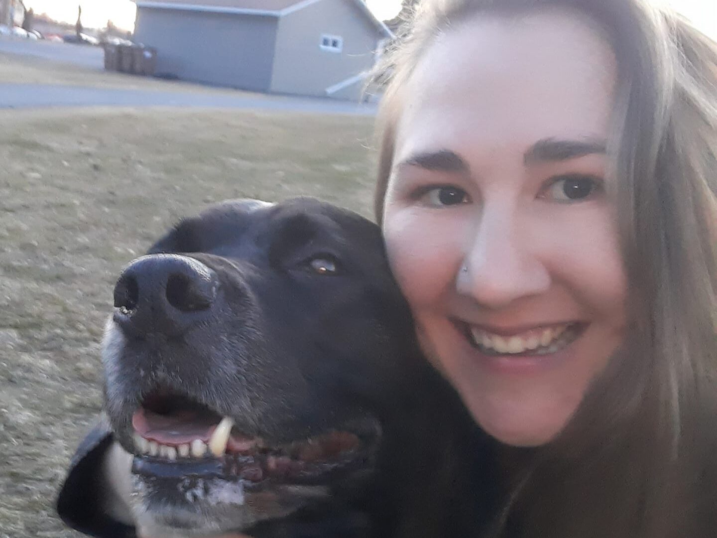 Le compagnon à quatre pattes de Karine Jalbert comble son besoin d’amour à donner.  (Photo gracieuseté) 