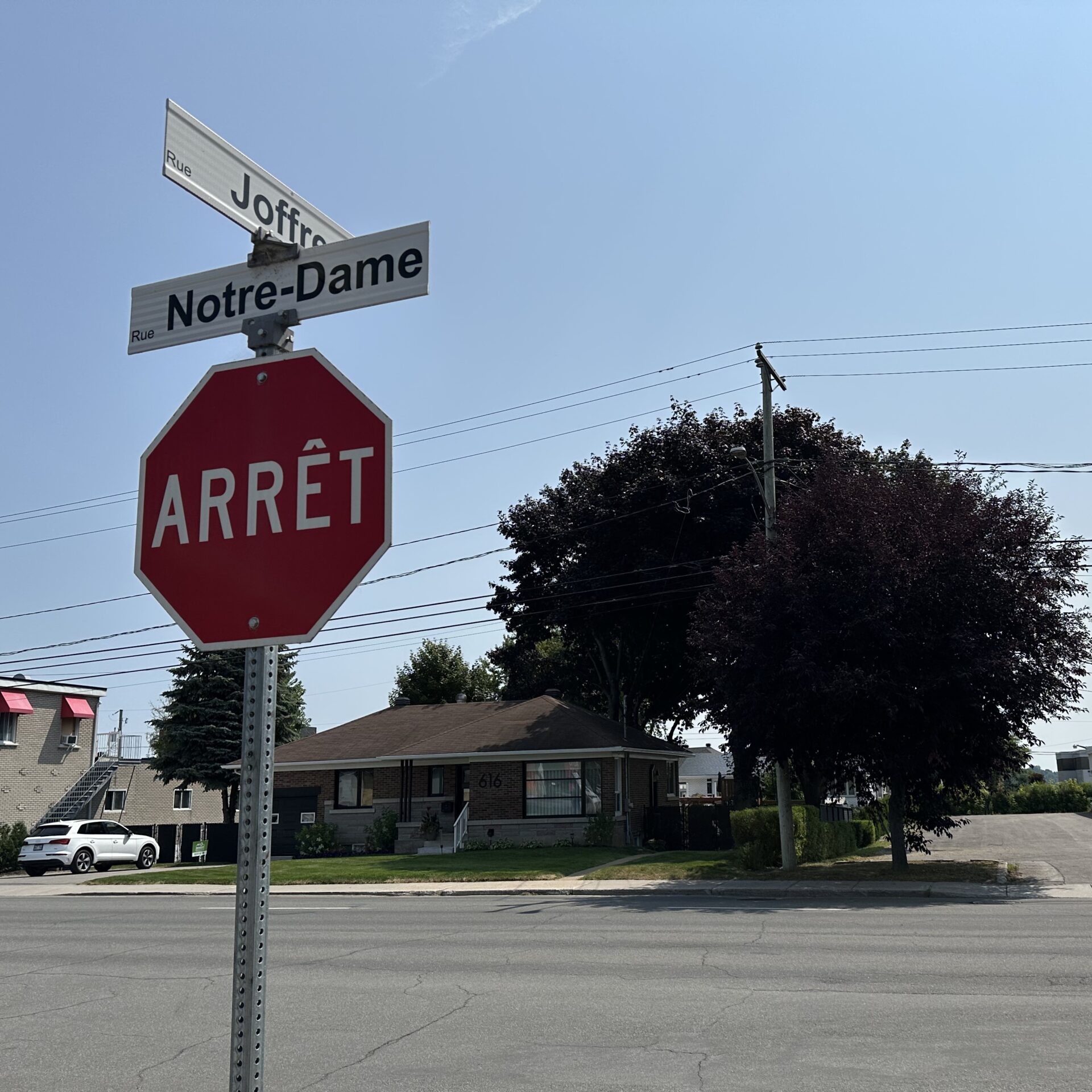 Des travaux sur la rue Notre-Dame. Photo gracieuseté.