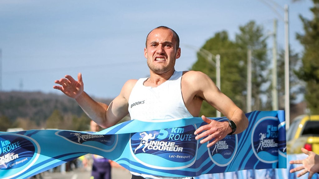 Thomas Fafard à la course organisée par la Clinique Du Coureur à Lac-Beauport le 9 mai dernier. Photo Bartlemaphotographie
