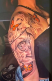 Le tatouage d'Océanne. Photo gracieuseté -  Sureté du Québec