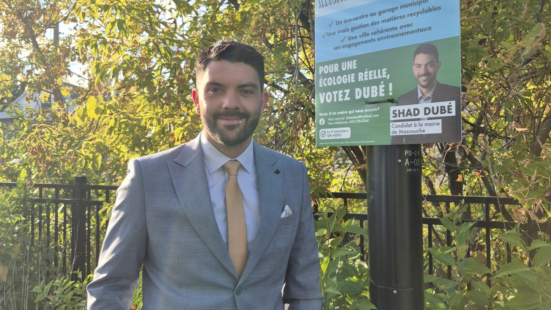 Shad Dubé se présente pour le poste de maire à Mascouche. (Photo gracieuseté)