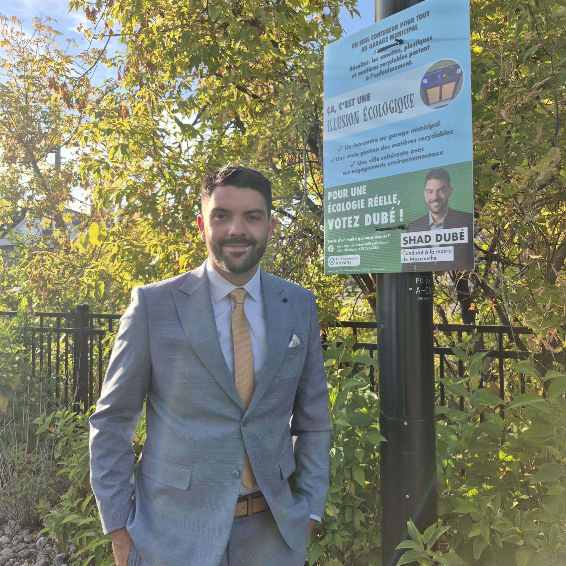 Shad Dubé se présente pour le poste de maire à Mascouche. (Photo gracieuseté)