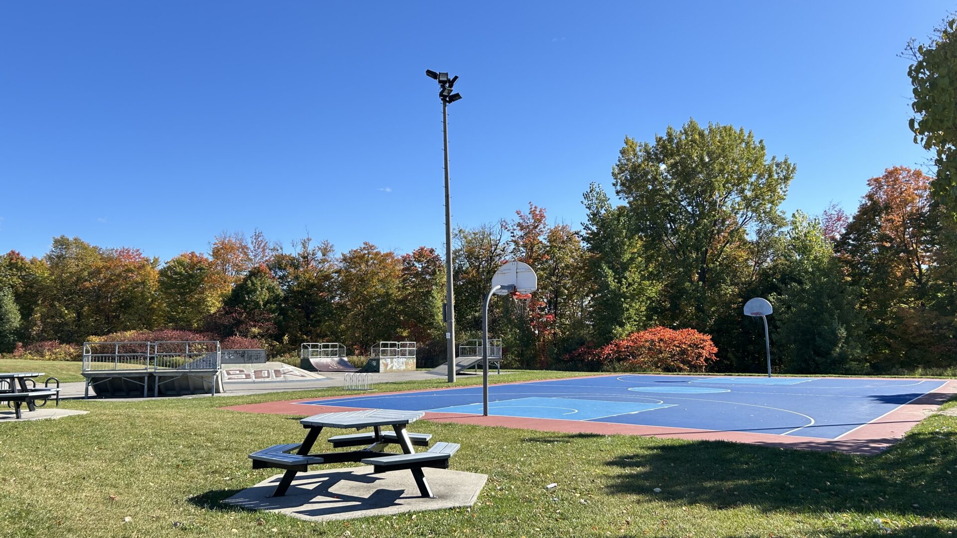 Le parc dans lequel s'est produit l'homicide. (Photo Médialo - Sabrina Quesnel Bolduc)