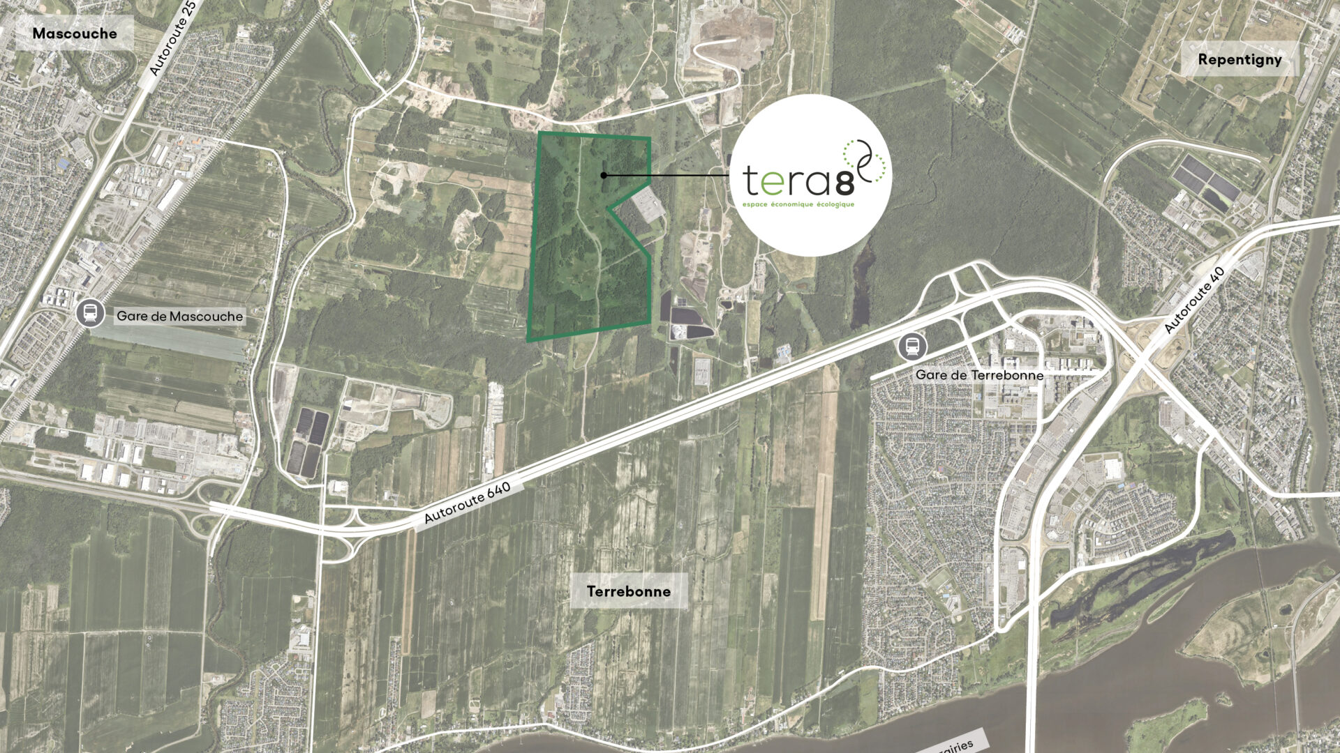 Des 13 millions de pieds carrés du futur parc industriel Tera8, 8 verront l’implantation d’entreprises et 5 seront conservés en milieux naturels. Photo gracieuseté