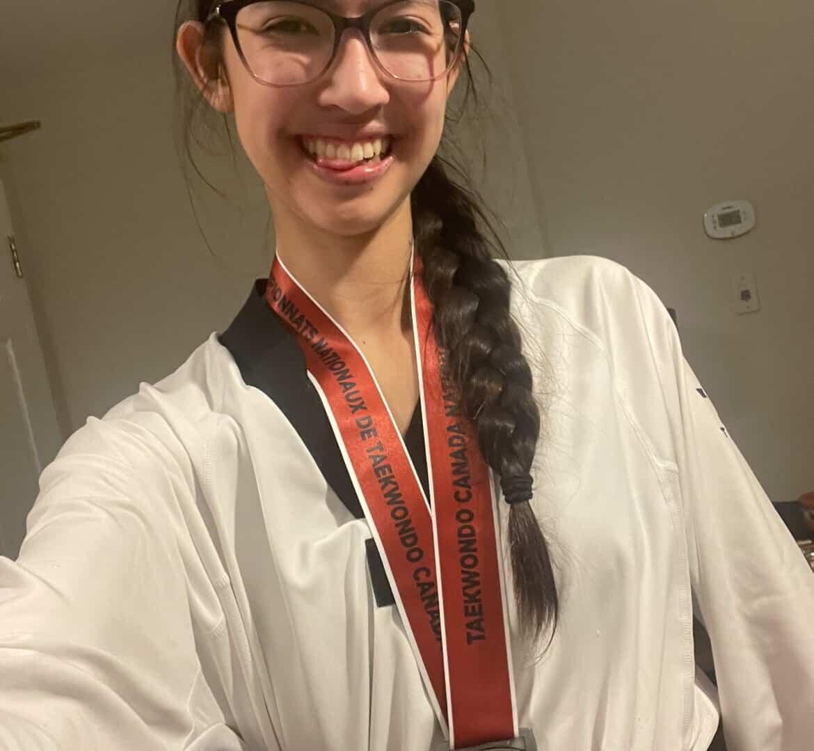 Mai Pelletier a obtenu la médaille d'argent le 12 mai. Photo gracieuseté