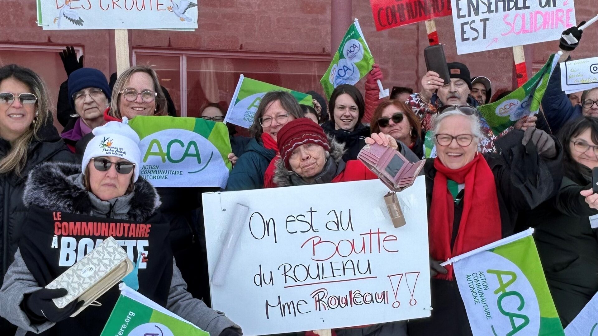 De manifestantes à boutte! Photo Médialo - Sabrina Quesnel-Bolduc
