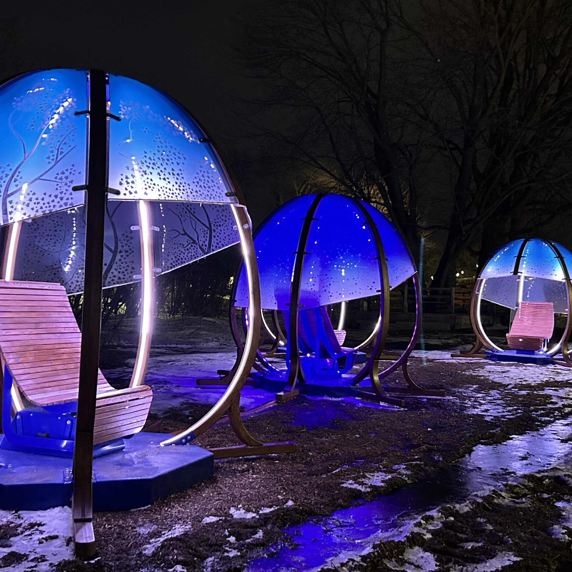 Les cocons permettent de prendre une pause bien méritée. Photo Médialo – Sabrina Quesnel-Bolduc 