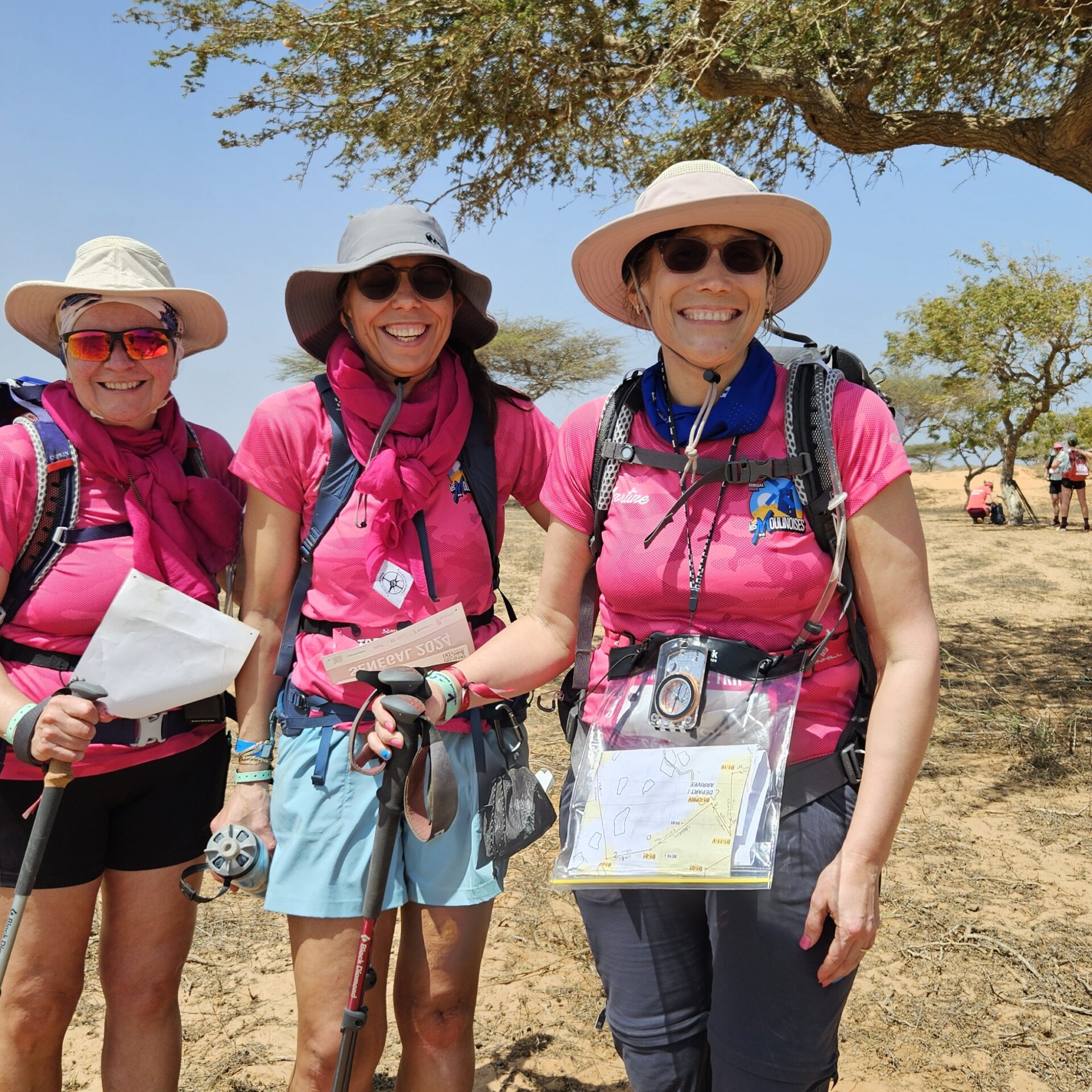 Annie, Nadia et Martine au Sénégal. Photo gracieuseté.