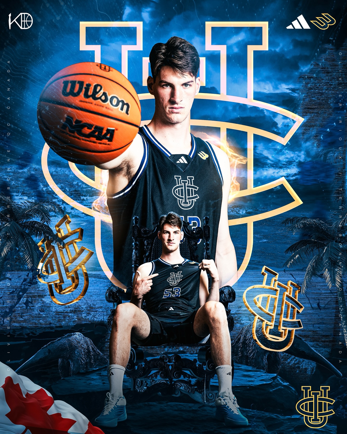 Le basketteur Olivier Rioux rejoint la Californie pour sa deuxième année NCAA. (Photo Instagram Olivier Rioux)