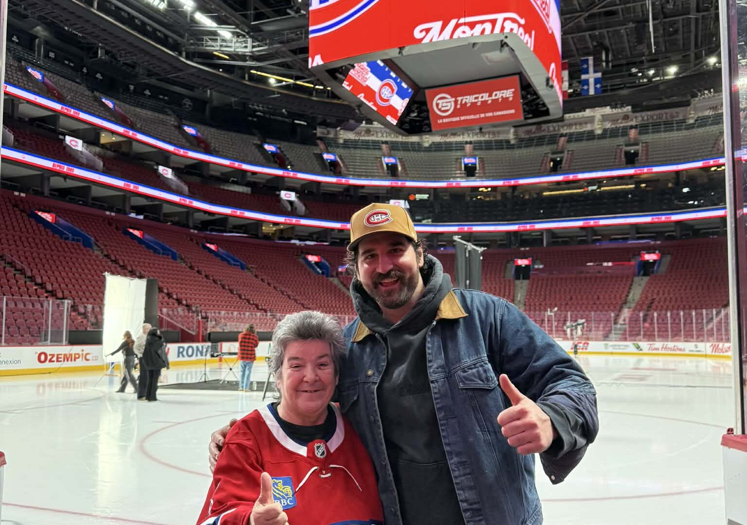 Diane Bibeau et Rick Duff au Centre Bell. Photo gracieuseté