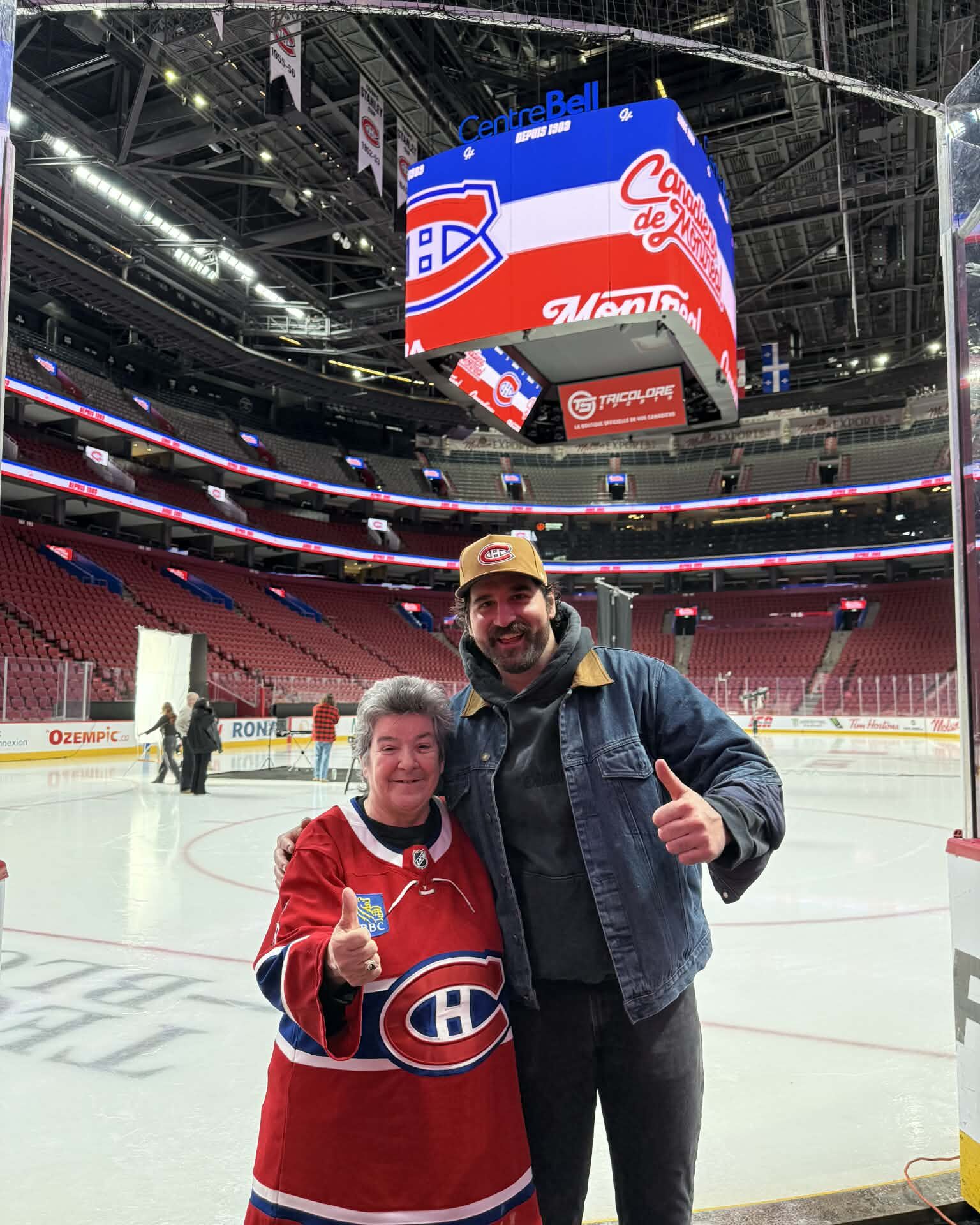 Diane Bibeau et Rick Duff au Centre Bell. Photo gracieuseté