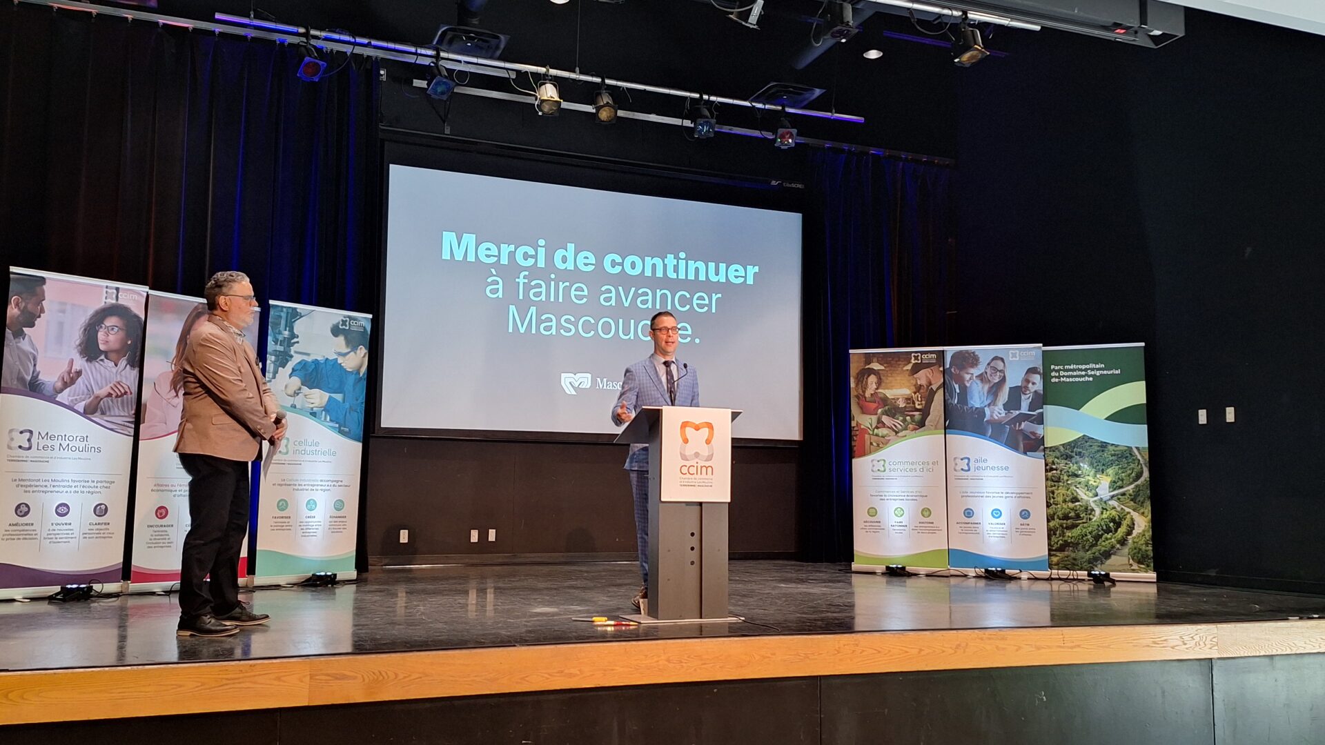 Guillaume Tremblay, lors du dîner du maire de Mascouche, le 2 juin dernier. (Photo Médialo - Raphaël Isselet)