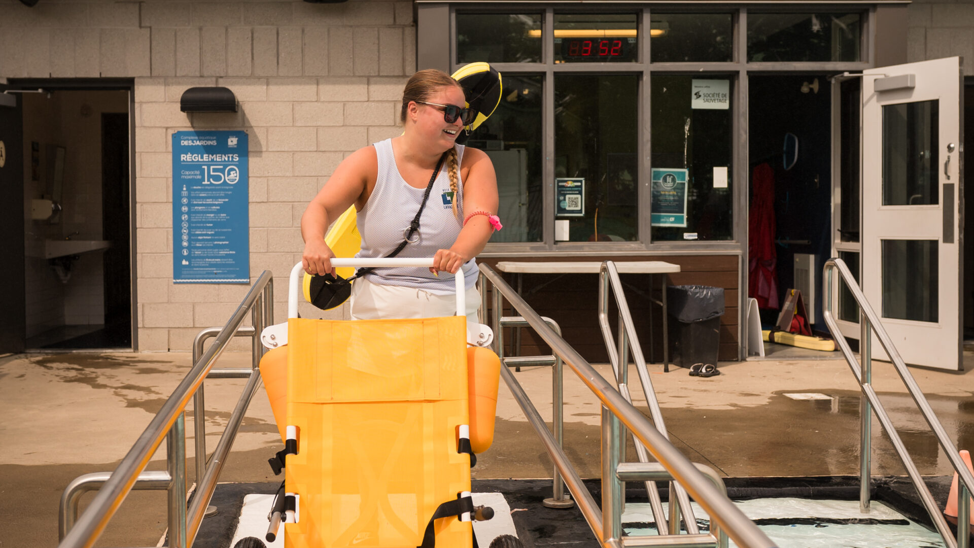 Le fauteuil de bain Sofao permet la baignade aux personnes à mobilité réduite. (Photo gracieuseté)