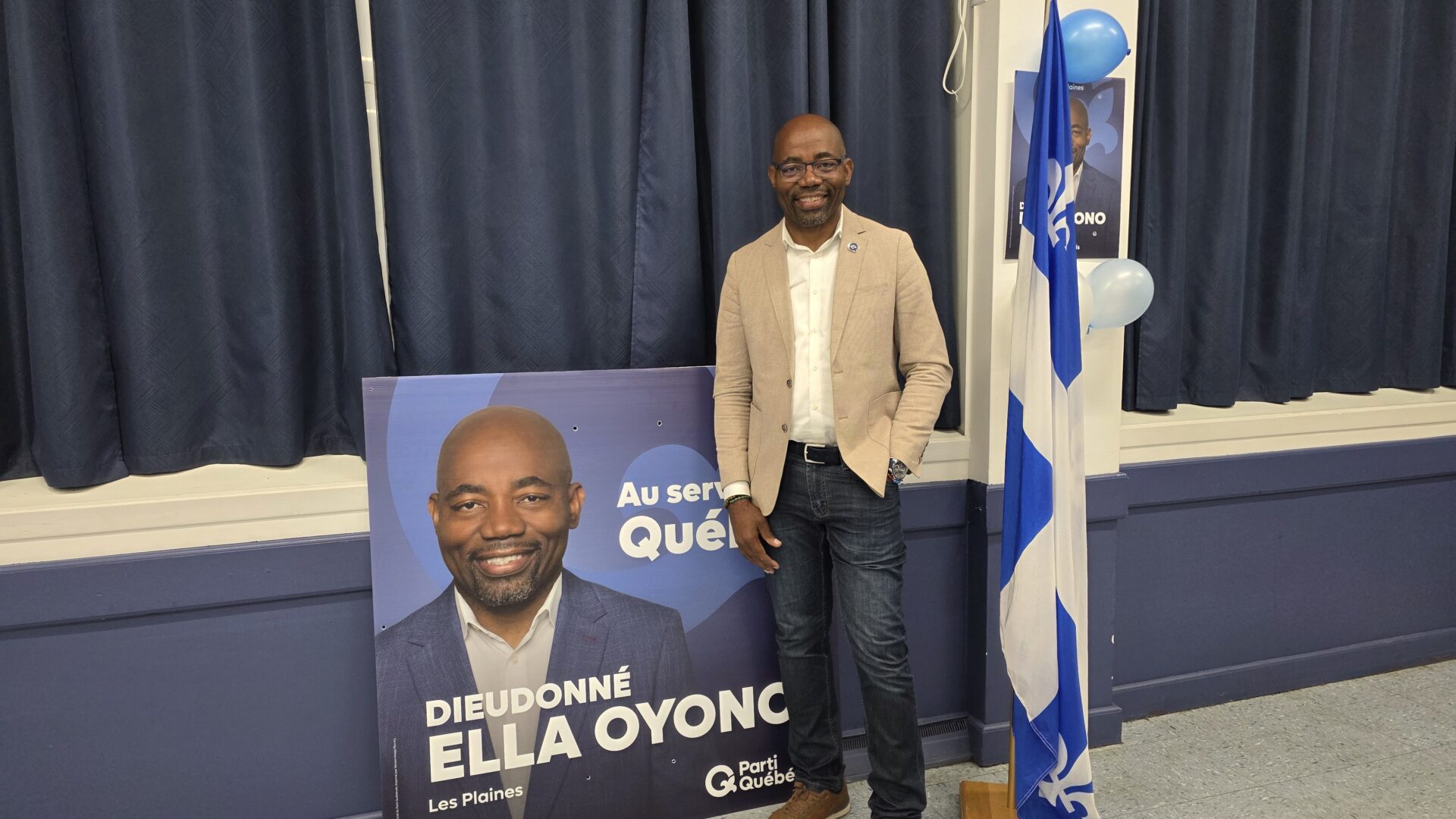 Dieudonné Ella Oyono, candidat pour le Parti québécois dans Les Plaines