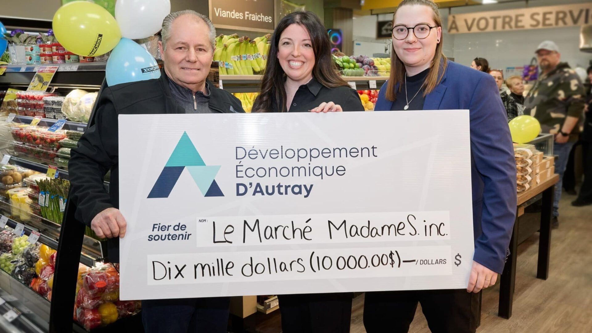 En mars dernier, Développement Économique D’Autray a octroyé une subvention de 10 000 $ au Marché Madame S. inc., situé à Mandeville. Ce projet illustre concrètement l’accompagnement offert par le Réseau Accès PME et la contribution de la MRC de D’Autray à la vitalité économique régionale. (Photo gracieuseté)