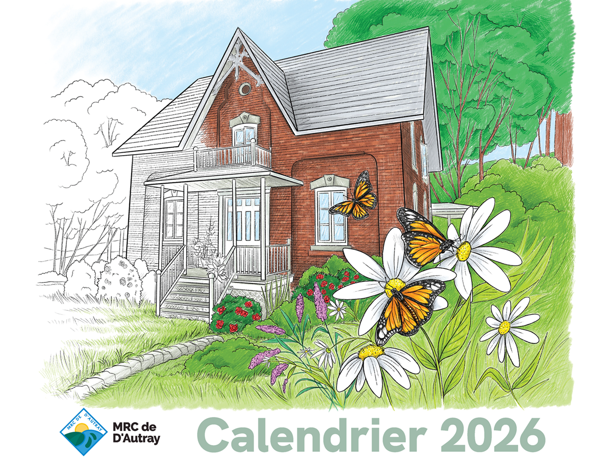 Le calendrier des collectes 2026 permet de mettre en valeur le patrimoine bâti tout en s’adonnant à une activité créative. (Photo gracieuseté)