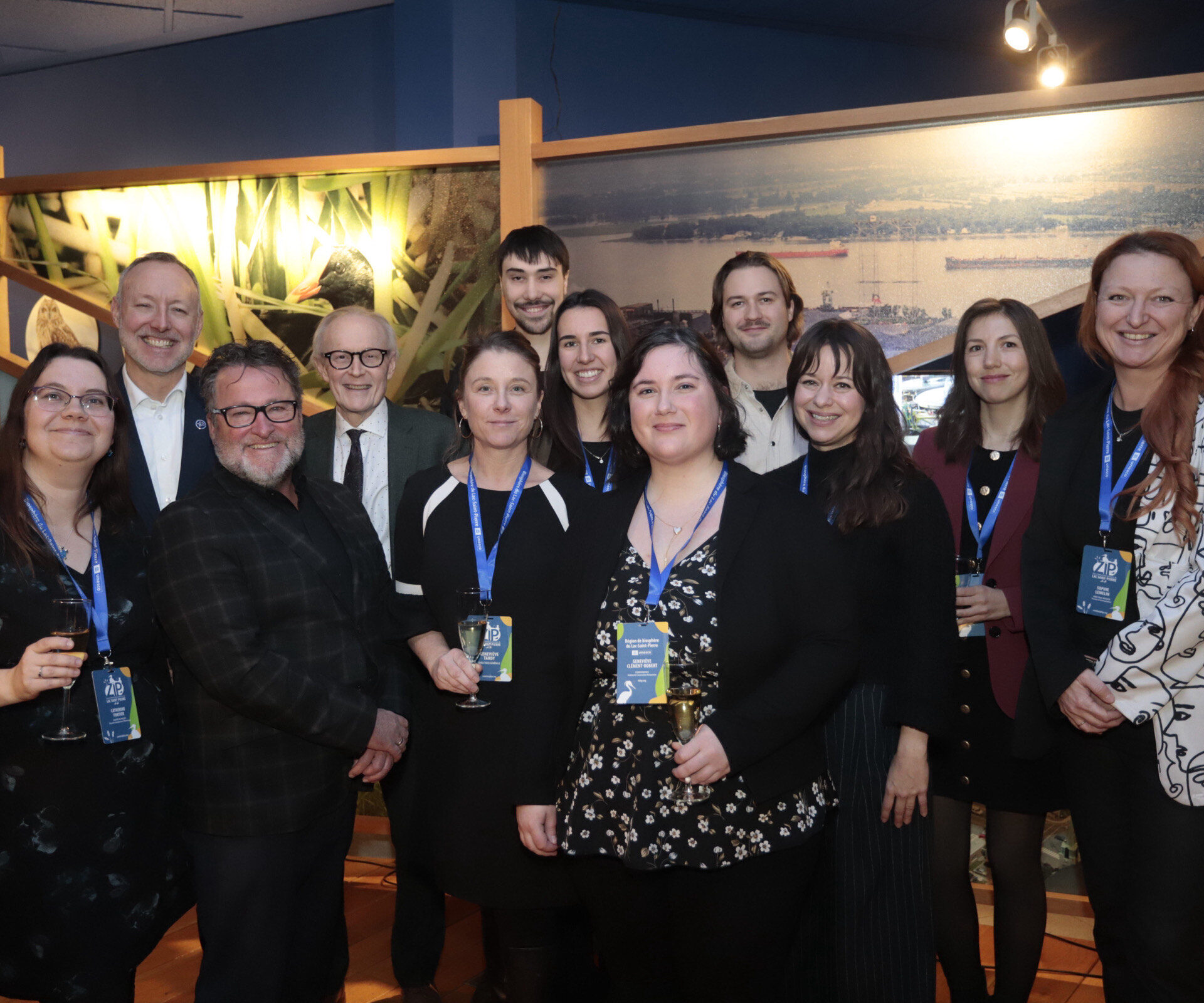 Toute l’équipe du Comité ZIP du lac Saint-Pierre a assisté à l’exposition le 26 janvier dernier. (Photo gracieuseté)