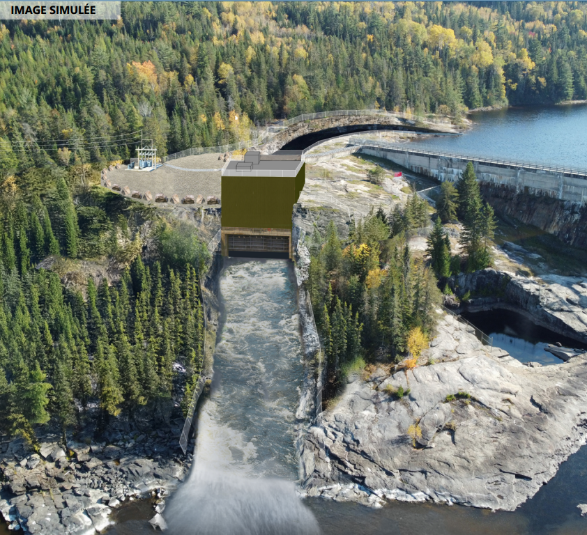 La minicentrale est située à l’embouchure du réservoir Taureau et de la rivière Matawin. (Photo gracieuseté)