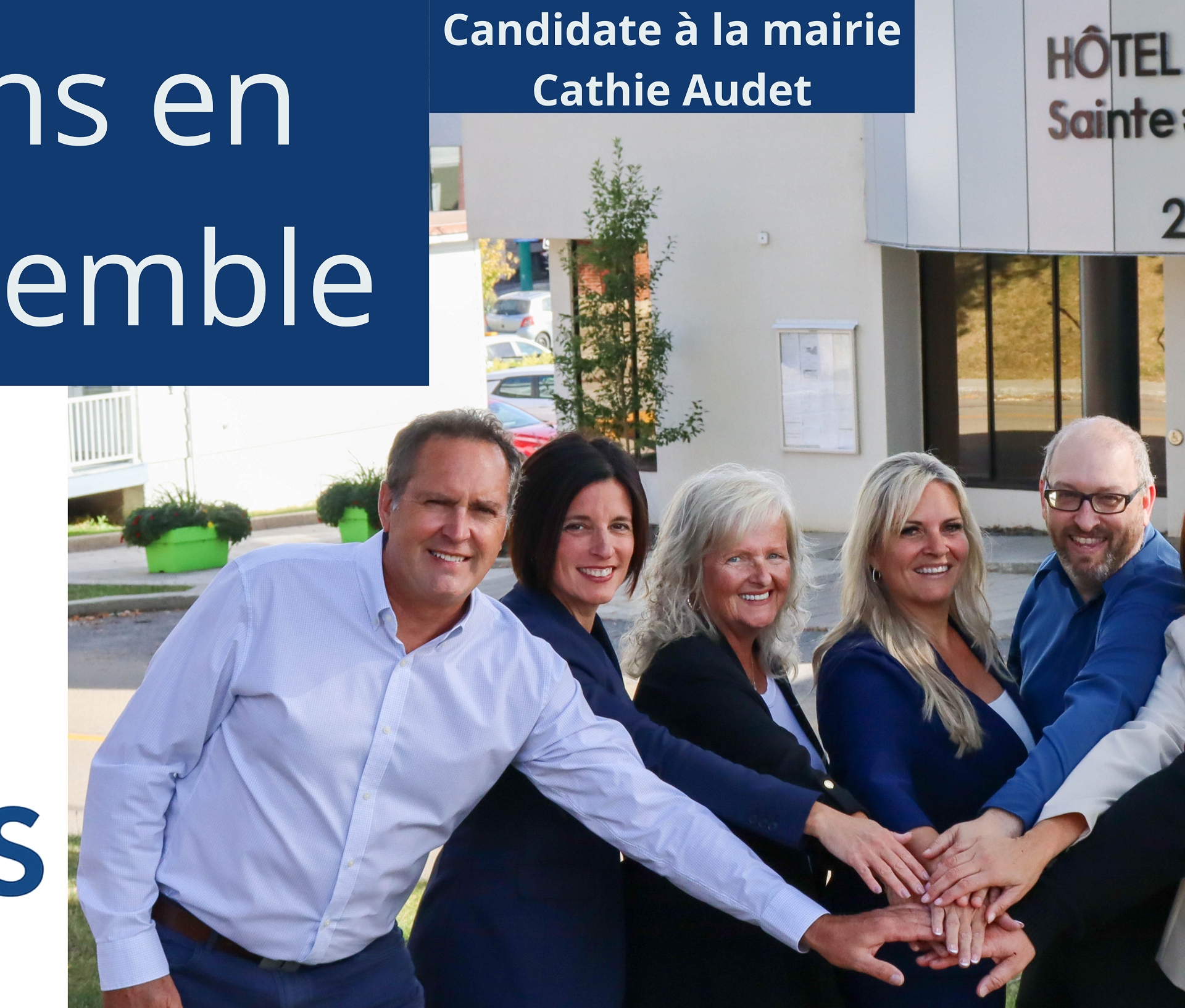 François Drolet, Hélène Marchand, Sylvie Isabelle, Cathie Audet, François St-Louis, Nancy DesLauriers et Michel Mauger (District 2). (Photo gracieuseté)