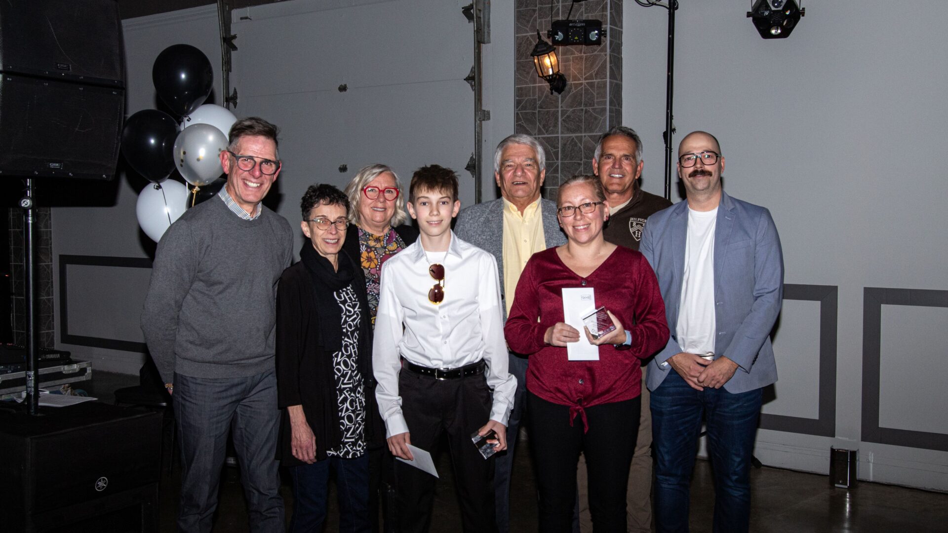 Sylvain Picard, Marie-Christine Laroche, Nicole Chevalier, Tom Dion, Jean-Guy Forget, Patricia Chevrette, Sylvain Ste-Marie et Régis Soucy. 
Photo gracieuseté 