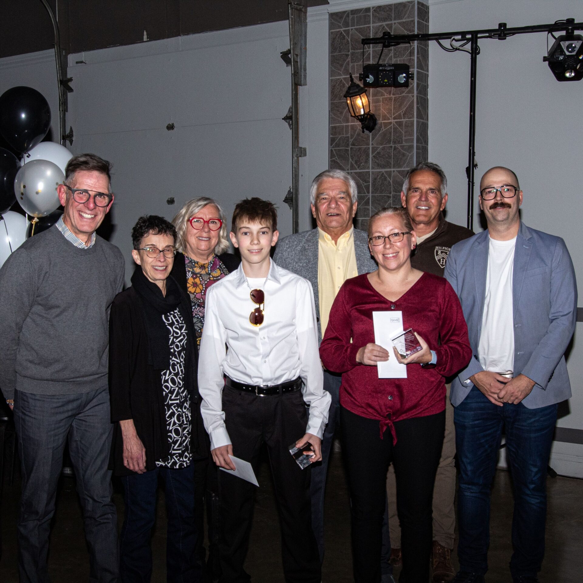 Sylvain Picard, Marie-Christine Laroche, Nicole Chevalier, Tom Dion, Jean-Guy Forget, Patricia Chevrette, Sylvain Ste-Marie et Régis Soucy. 
Photo gracieuseté 