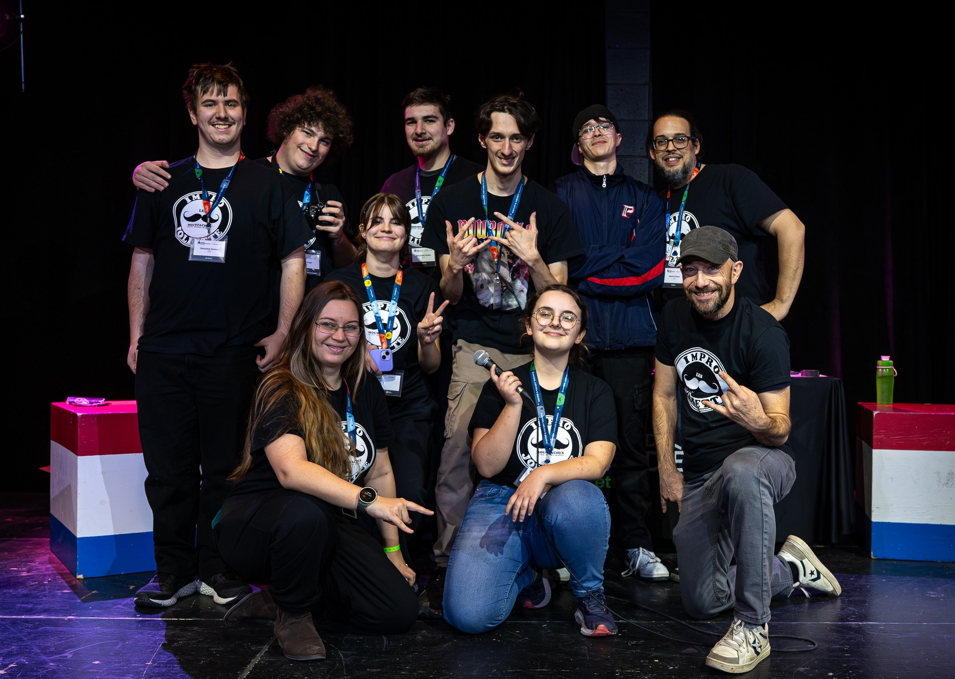 Les membres de l’équipe d’improvisation du Cégep à Joliette et Simon-Olivier Champagne. 

Photo gracieuseté - Denis Trudeau  