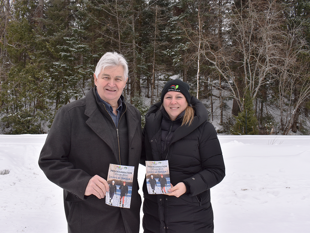 Sylvain Roberge et Audrey Boisjoly ont annoncé la mise en commun de la programmation de leurs municipalités. (Photo gracieuseté) 