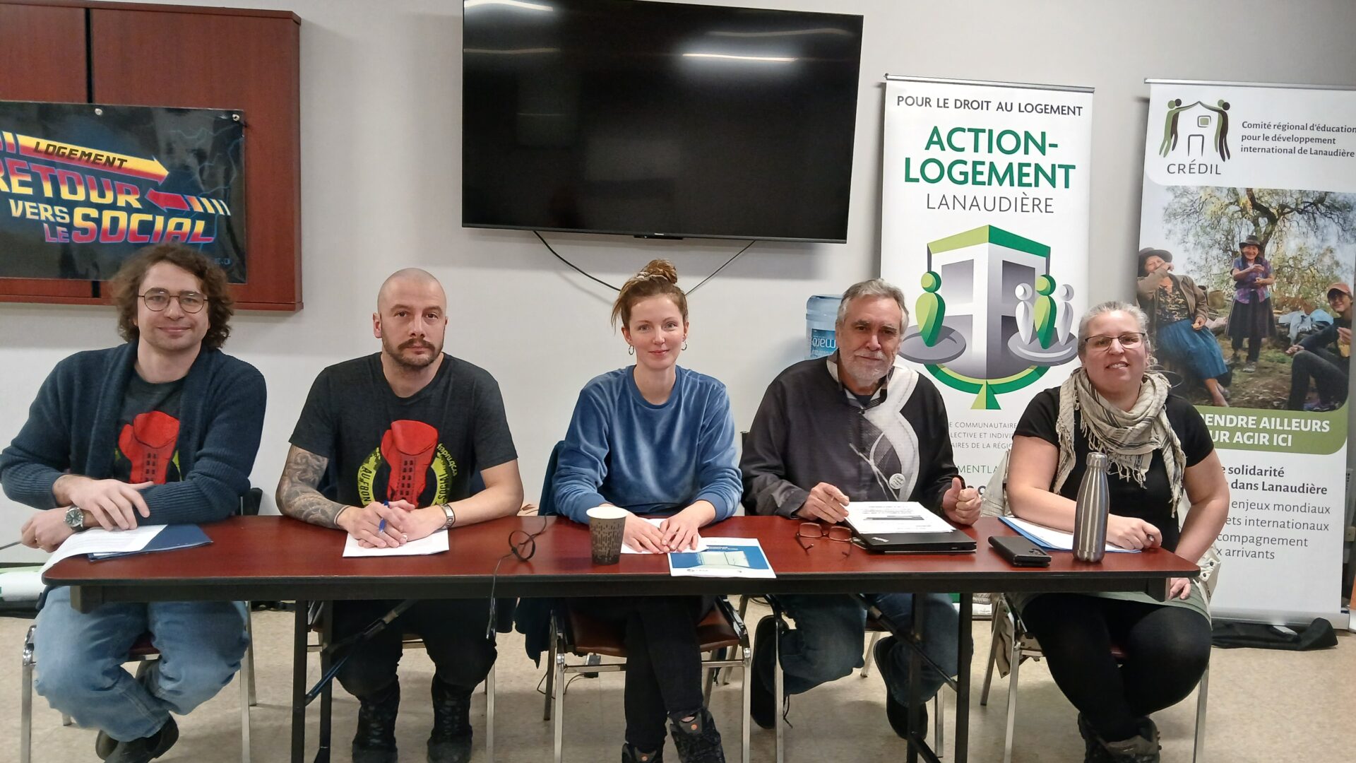 Carl Lafrenière, Benjamin Robert, Amy Magowan Greene, Sylvain Thibault et Catherine Cartier Pouliot. (Photo gracieuseté)