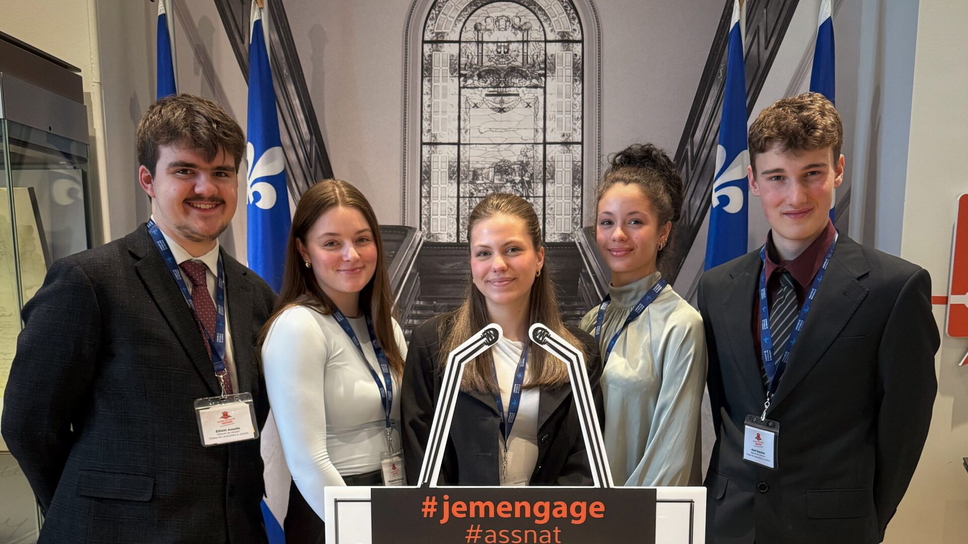 Elliott Asselin, Marguerite Béchard, Mélodie Beaulieu, Laurie-Anne Parent et Abel Gandon. Photo gracieuseté - Nathalie Sentenne