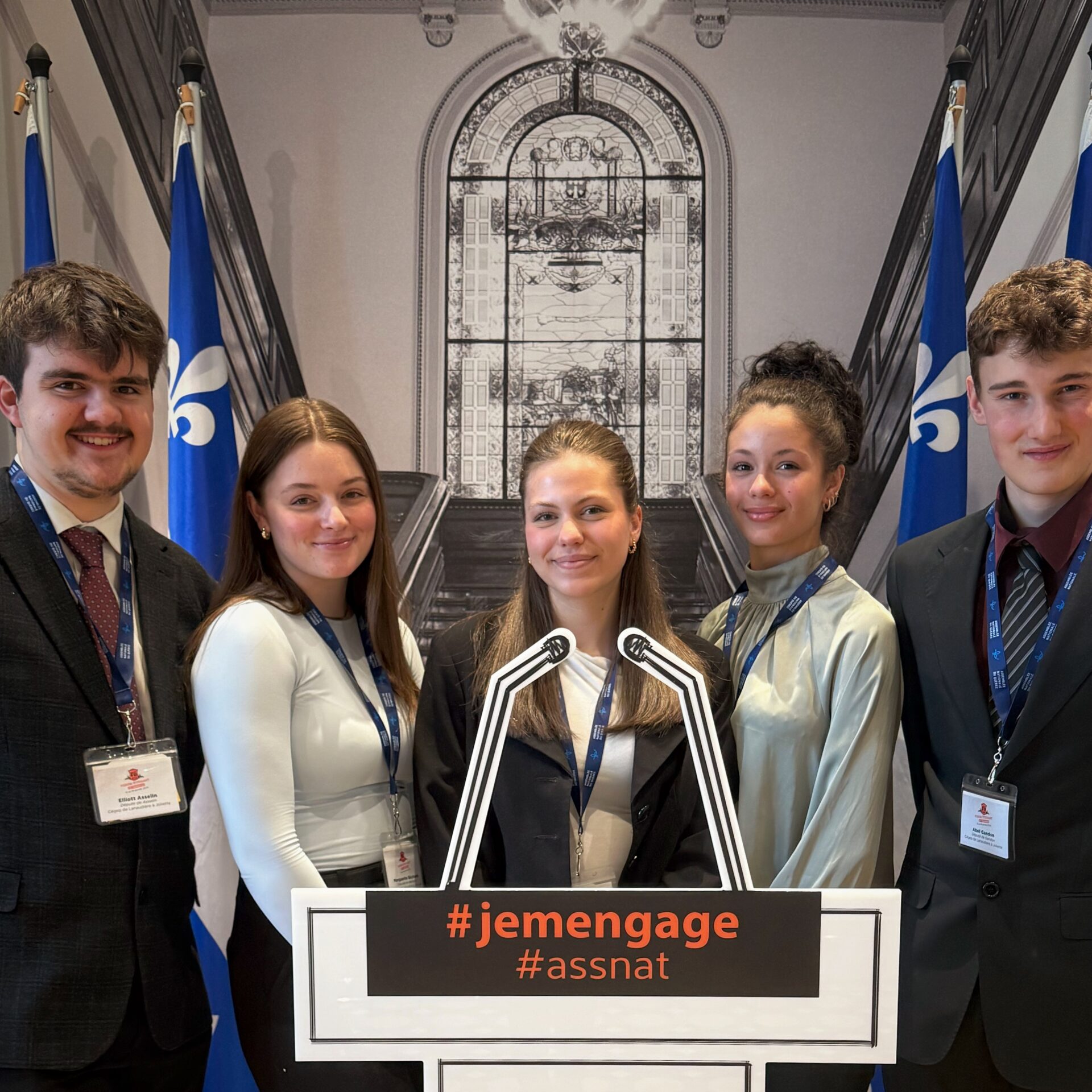Elliott Asselin, Marguerite Béchard, Mélodie Beaulieu, Laurie-Anne Parent et Abel Gandon. Photo gracieuseté - Nathalie Sentenne