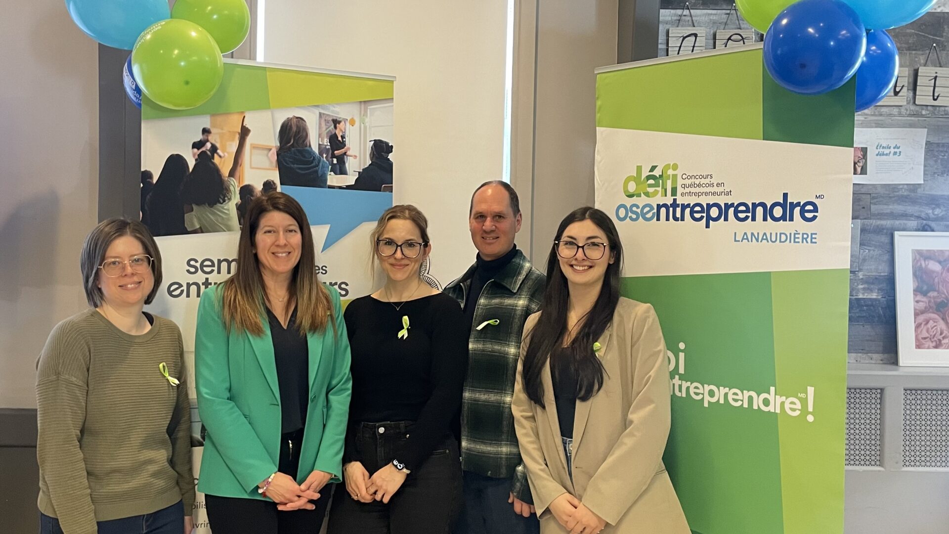 Élise Rainville, Marilyne Vallières, Julie Champagne Lambert, Mario Rondeau et Clara Chevrette. Photo gracieuseté 