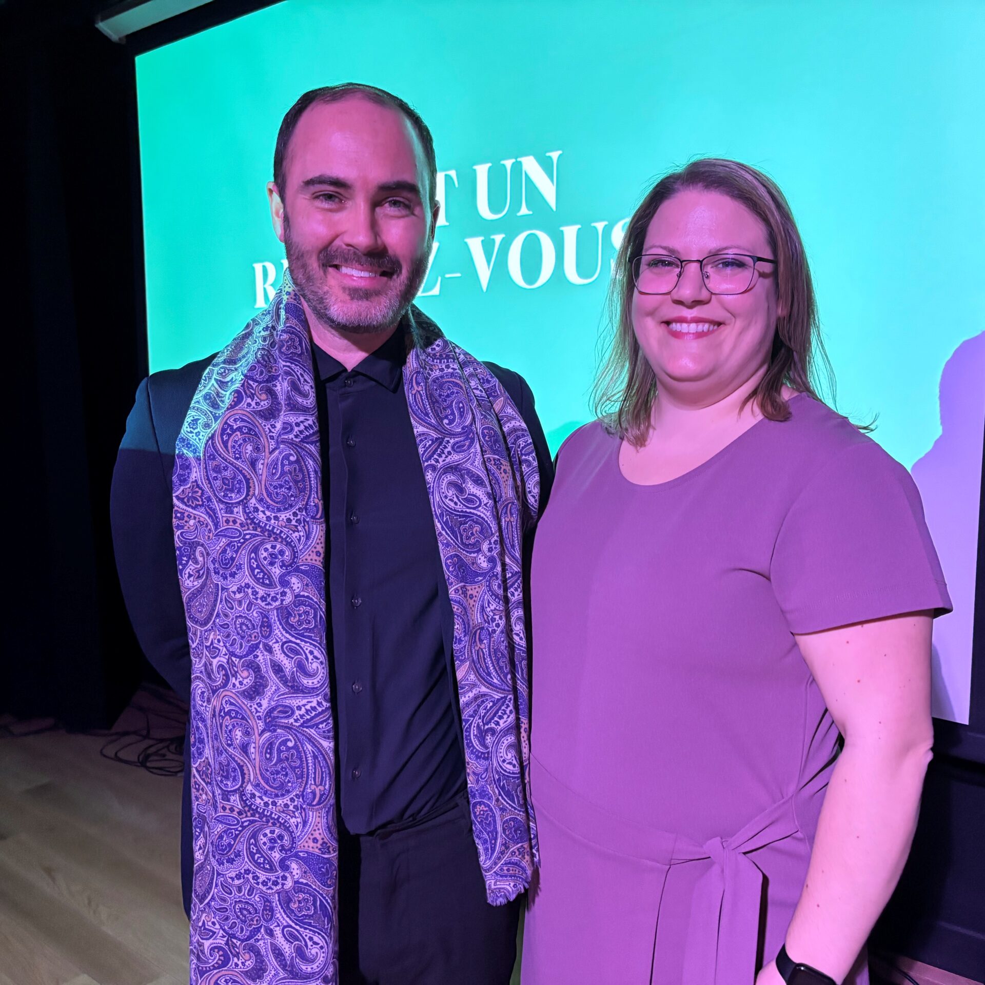 Le directeur artistique du Festival, Renaud Loranger et  Laurie-Anne Deilgat, directrice générale. (Photo Médialo – Élise Brouillette)