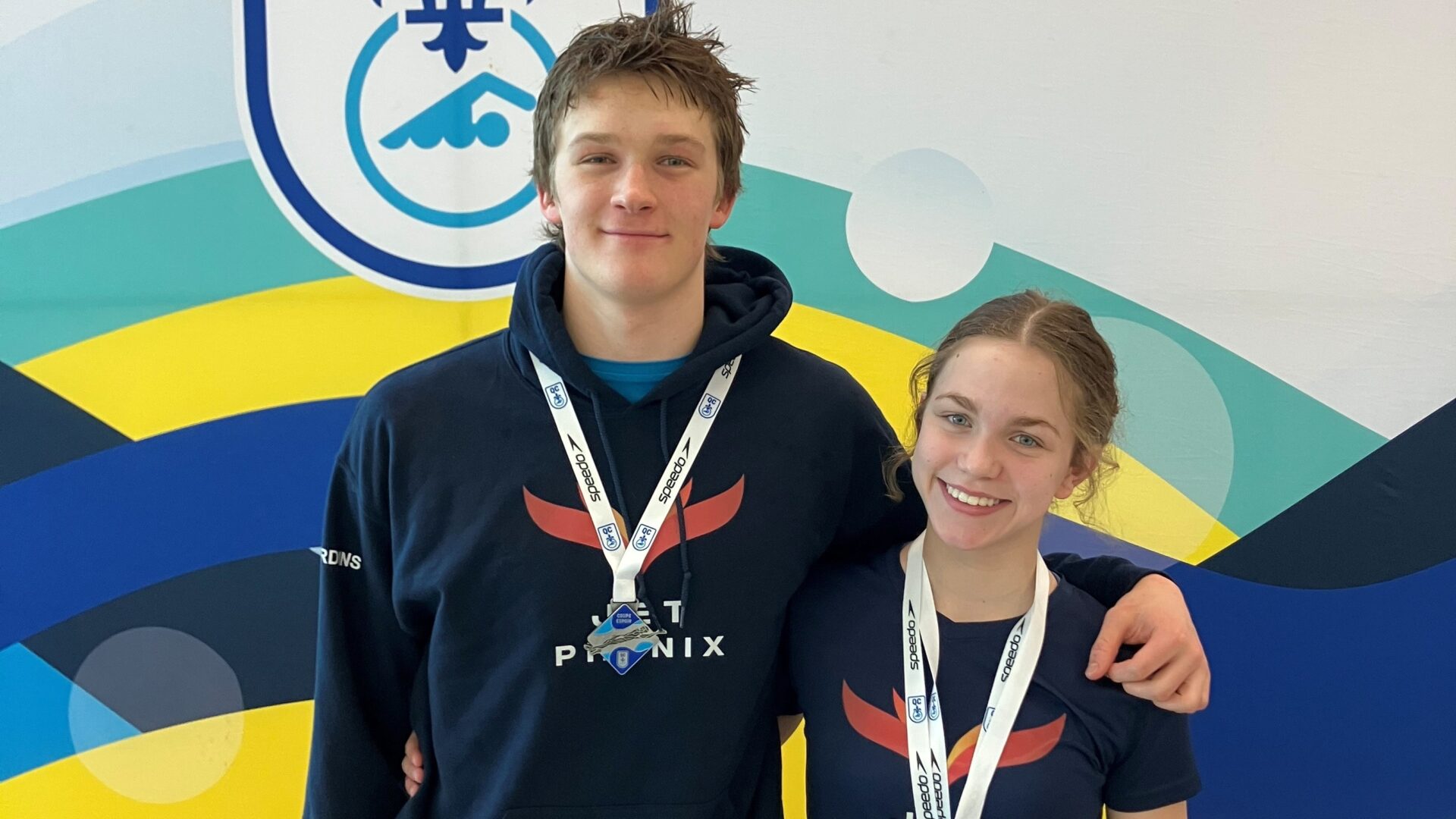 Thierry Desjardins, triple médaillé, et Olivia Riopel-Doiron, double médaillée. Photo gracieuseté