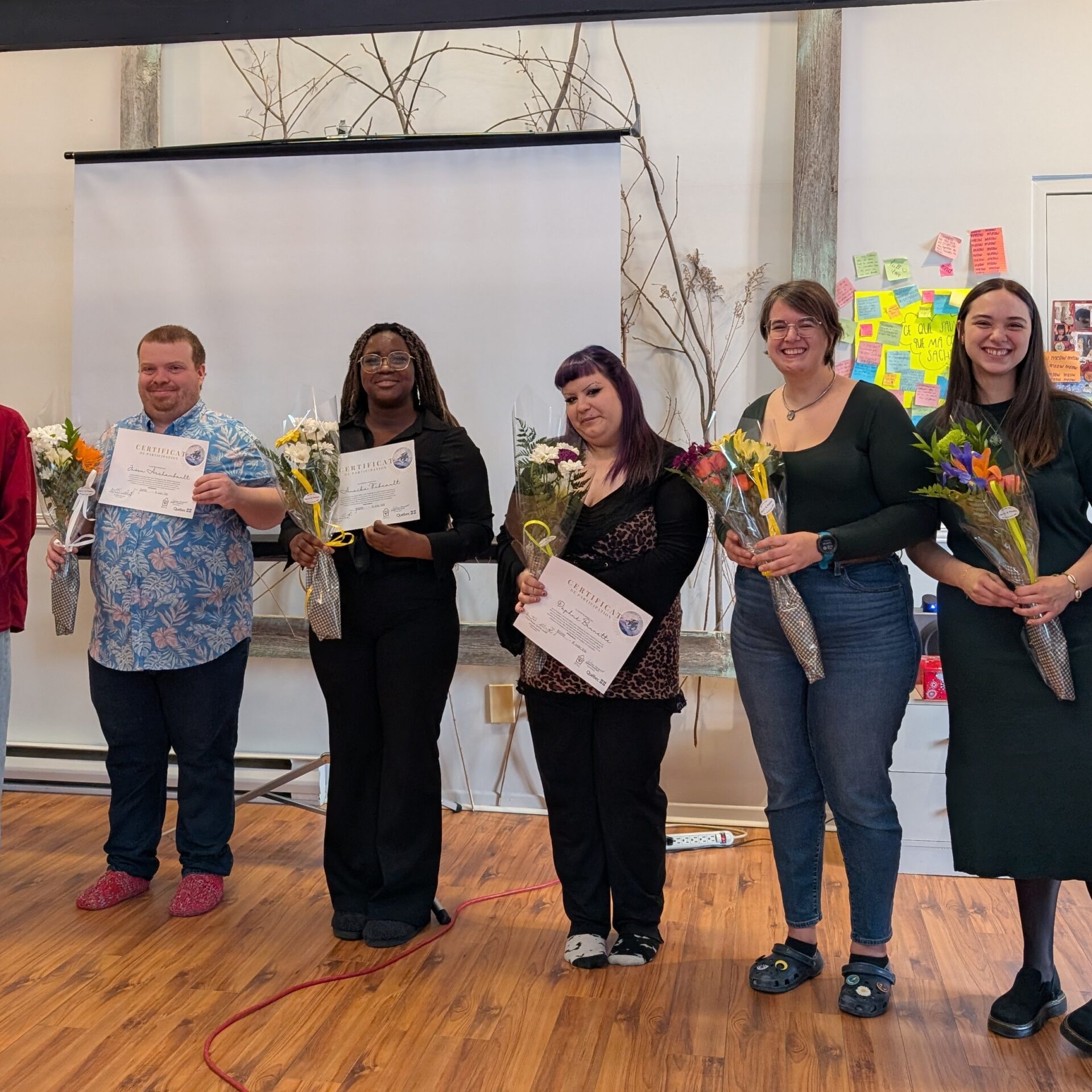 Plusieurs participants se sont vu remettre des certificats pour leur implication au sein du projet IDÉAL. (Photo Médialo – Jason Joly)