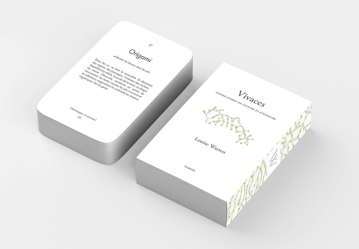 Le boîtier de cartes poétiques de Louise Warren. (Photo gracieuseté)