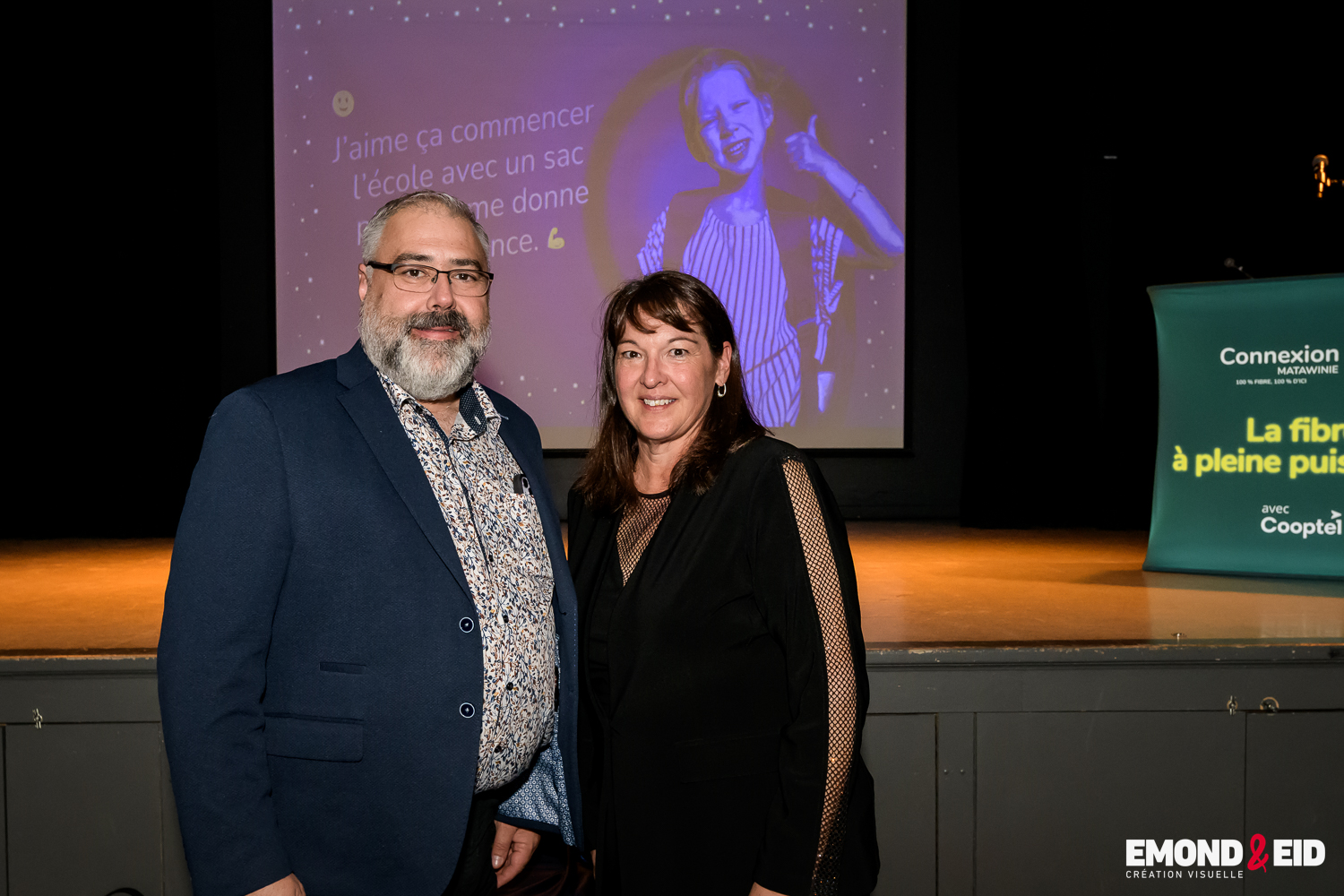 Gilles-Mathieu Vincent, président de la Fondation des Samares et Isabelle Perreault, préfète de la MRC de Matawinie. (Photo gracieuseté)