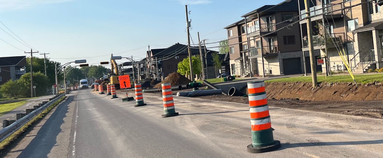 Chantier routier sur la rue de la Visitation. (Photo gracieuseté)