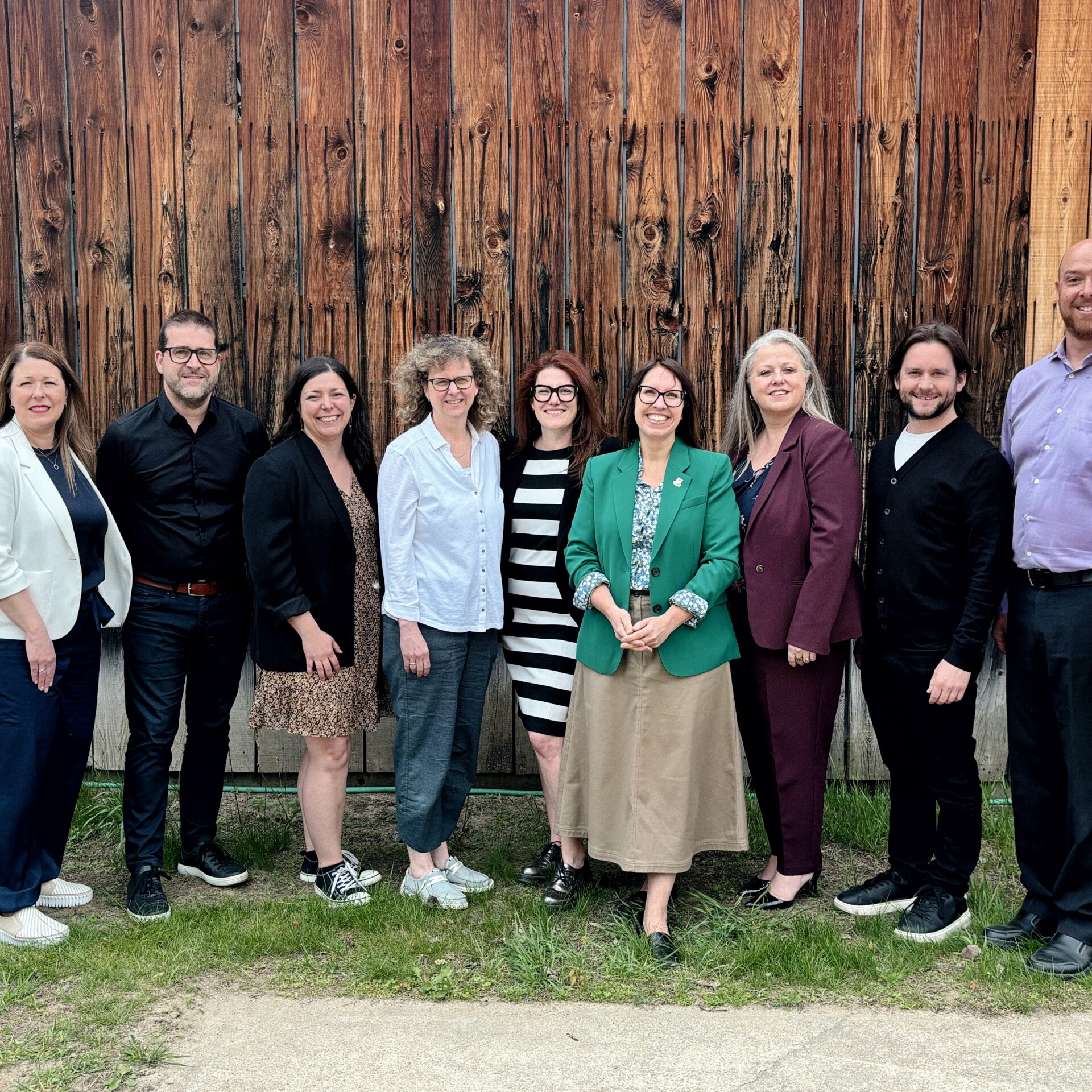 Elaine Desjardins, Claudéric Provost, Dominique Lachance Lauzé, Linda Corbeil, Valéry Leclerc, Patricia Lebel, Catherine Rousseau, Justin Archambault et Éric Mercier. (Photo gracieuseté)