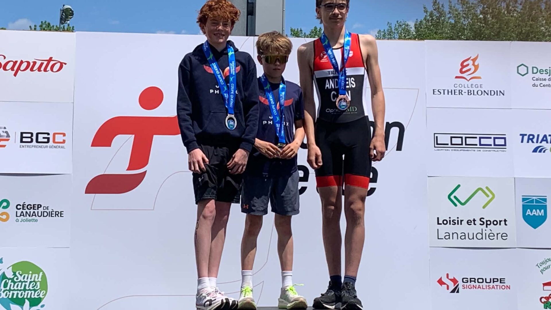 Liam Cousineau a terminé en première position, suivi de son coéquipier Zachary Faust. 
Photo gracieuseté 