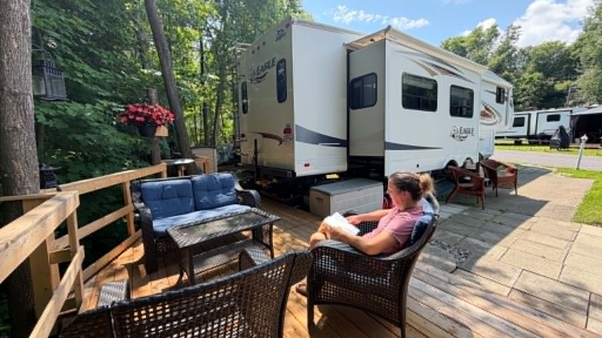 Geneviève Gagnon au camping de la Rive à Saint-Charles-Borromée. (Photo gracieuseté)