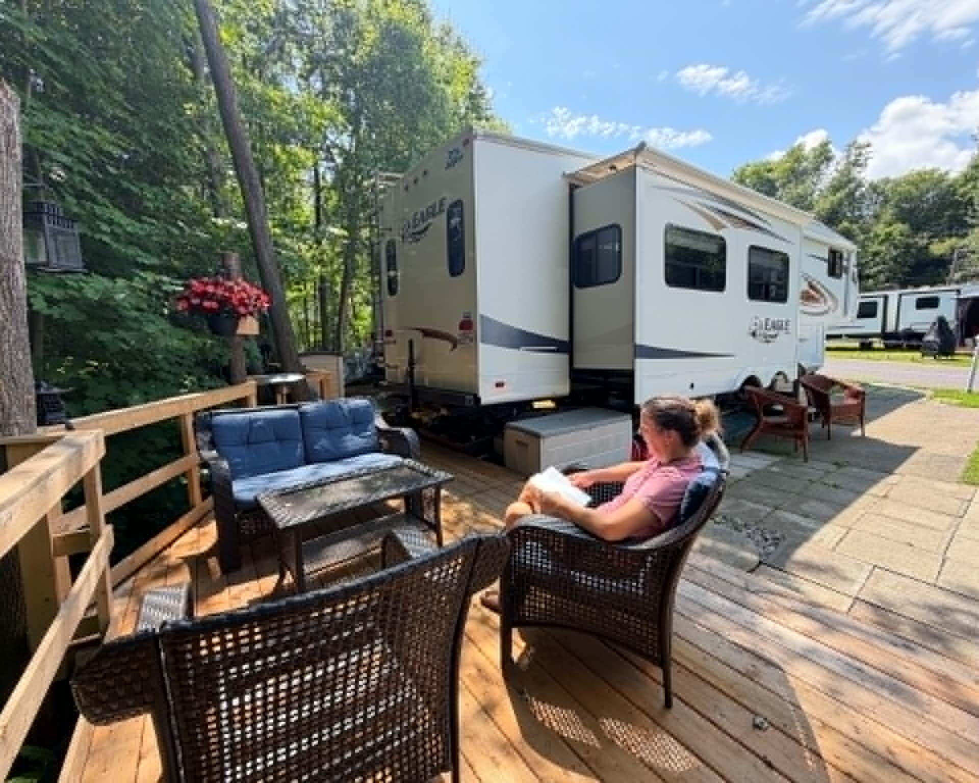 Geneviève Gagnon au camping de la Rive à Saint-Charles-Borromée. (Photo gracieuseté)