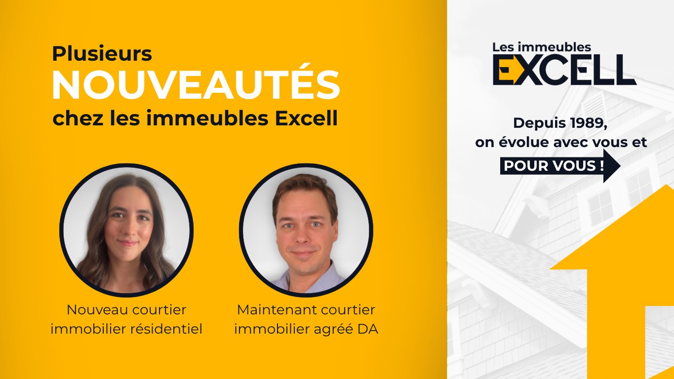Les courtiers immobiliers des Immeubles Excell à La Sarre, Gaël Huot et Mégane Cintron.