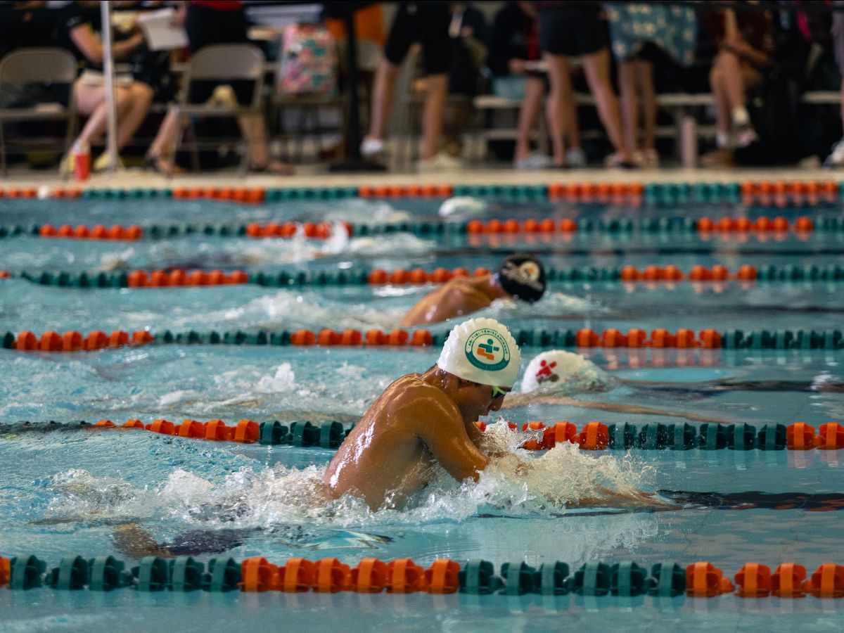  Léon Lemire, médaillé d’or au 200 mètres brasse en natation. 

Crédit Photo  : Justine Bouche 