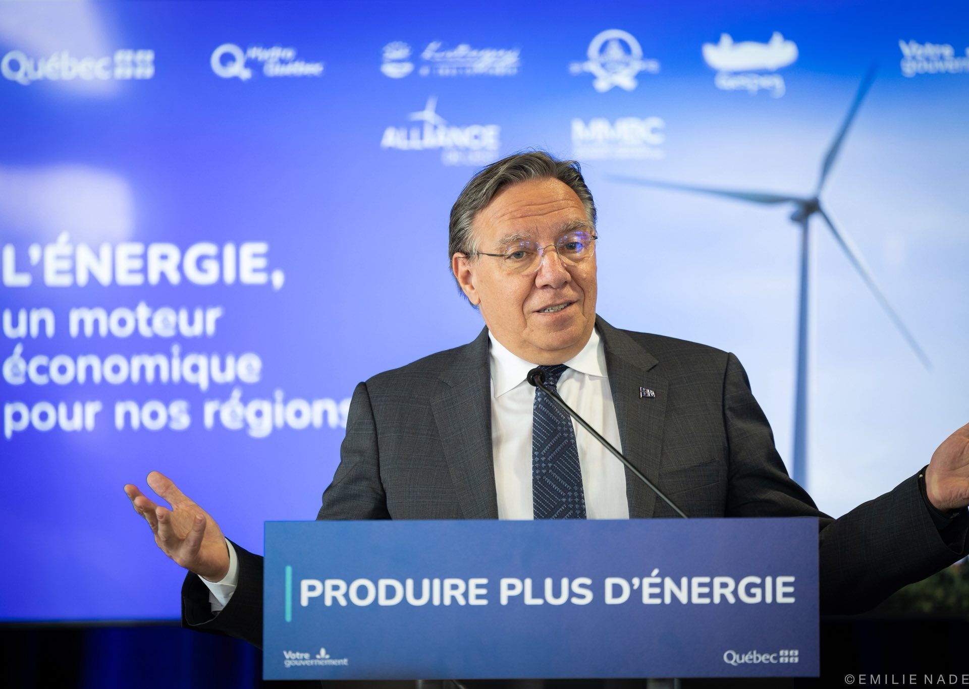 François Legault, premier ministre et ministre responsable de notre région.

Photo tirée du site du premier ministre du Québec. Photographe : Émilie Nadeau.