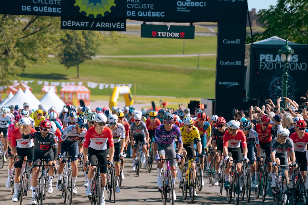 Jérôme Gauthier, deuxième Canadien à partir de la droite, au récent Grand Prix de Québec.
Photo: GPCQM, Jérémie Perreault