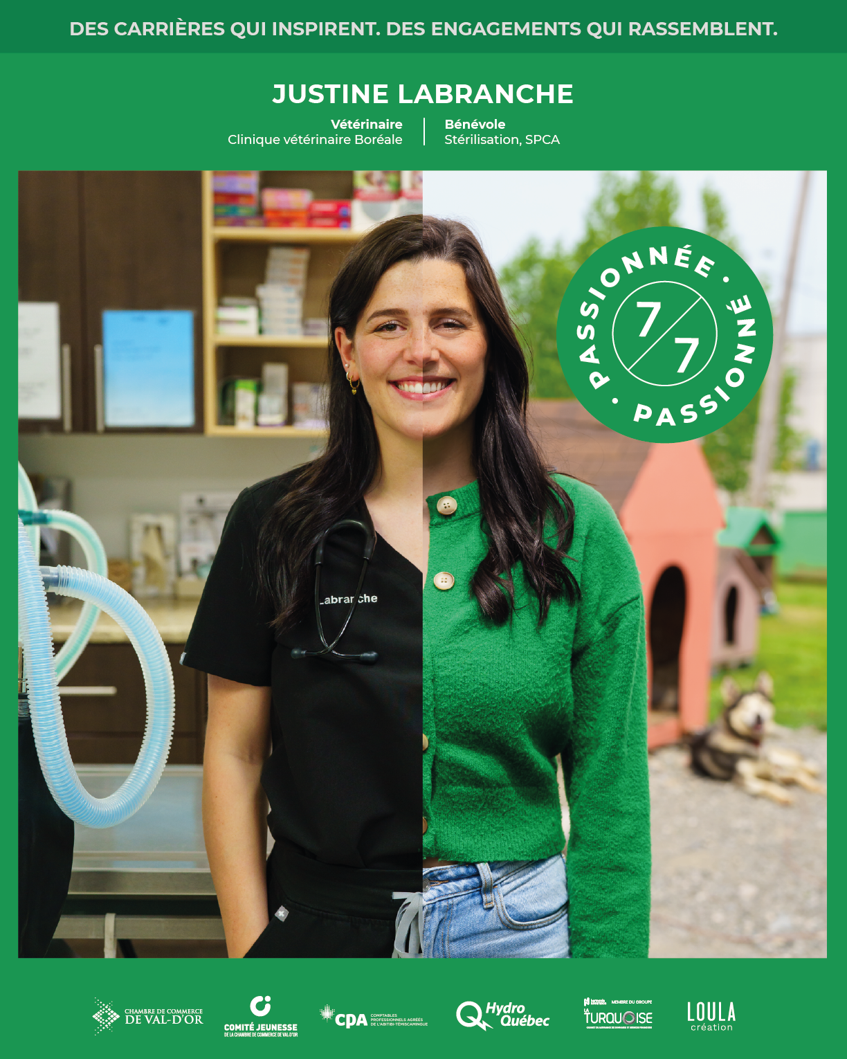 Justine Labranche est l’une des six personnalités mises en valeur dans le cadre de la campagne Passionné.es 7/7. Photo gracieuseté CCVD