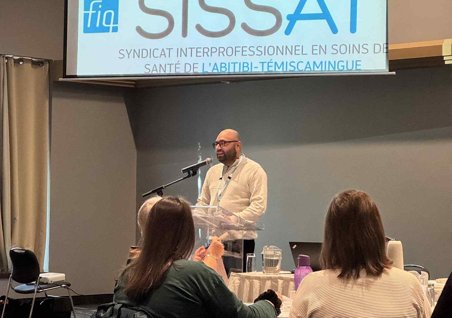 Jean-Sébastien Blais président de la FIQ-SISSAT
Photo FIQ-SISSAT
